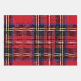 Mehrfarbiges Kariertes keltisches Weihnachtsgesche Geschenkpapier Set