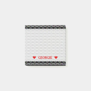 Mehrfarbiges Kette Ähnliches Muster (schwarzer Post-it Klebezettel