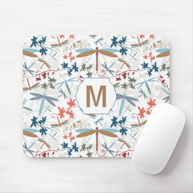 Mehrfarbiges Monogramm-Muster Mousepad (Mit Mouse)