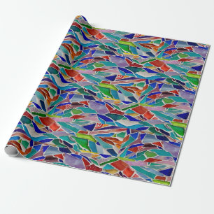 mehrfarbiges Mosaik Geschenkpapier
