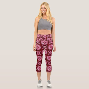 mehrfarbiges Muster Capri Leggings