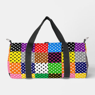 mehrfarbiges Patchwork Quilt Polka Dots Duffle Bag