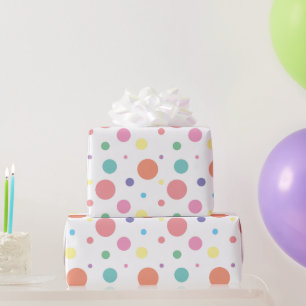 mehrfarbiges Polka Dot Wrapping Paper Geschenkpapier