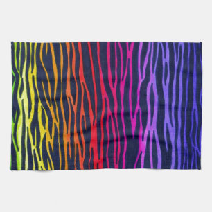Mehrfarbiges Regenbogenzebra-Streifentuch Handtuch