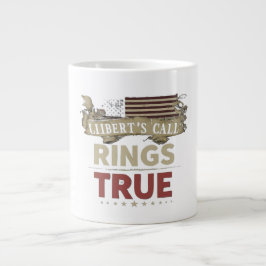 Mehrfarbiges "Rings True"-Wort Jumbo-Tasse