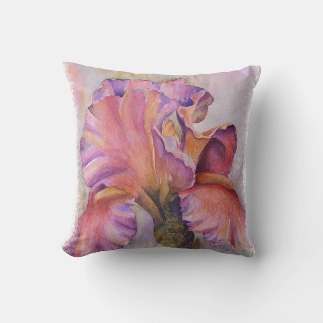 MEHRFARBIGES ROSA IRIS-WURF-KISSEN KISSEN (Vorderseite)