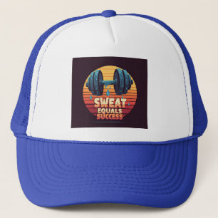 Mehrfarbiges "Sweat Equals Success"-Cap-Design Truckerkappe