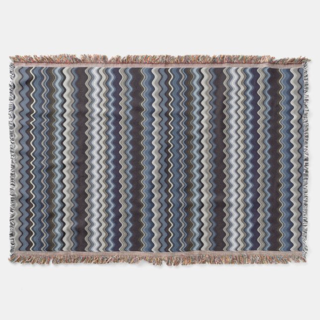 mehrfarbiges Wavy Muster Decke (Vorderseite)