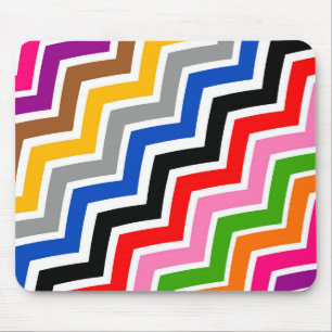 Mehrfarbiges Zigzag Zickzack Muster Mousepad