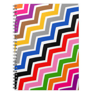 Mehrfarbiges Zigzag Zickzack Muster Notizblock