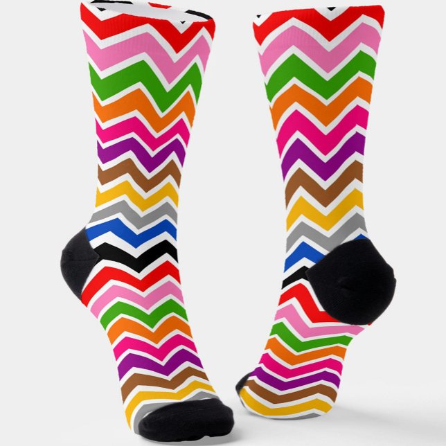 Mehrfarbiges Zigzag Zickzack Muster Socken (Von Creator hochgeladen)