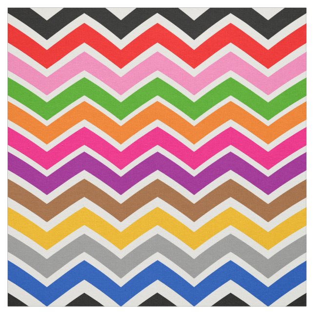 Mehrfarbiges Zigzag Zickzack Muster Stoff (Muster)