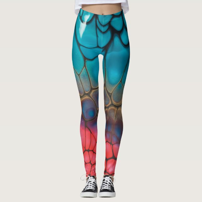 Mehrfarbigkeit und schlanke Hautstruktur Leggings (Vorderseite)