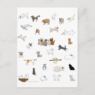 Mehrhunde - Anziehungskraft Postkarte