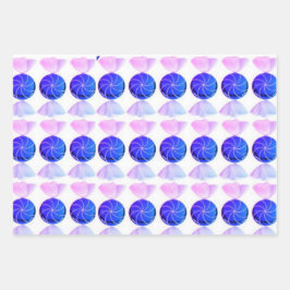 Mehrpack-Wrapping Paper Flat Sheet Set von 3 Geschenkpapier Set