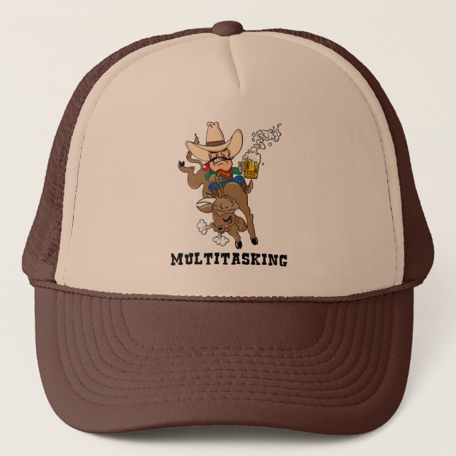 Mehrprozeßstier-Reiter Truckerkappe (Vorderseite)