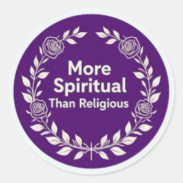 MehrSpirituellalsReligious Runder Aufkleber