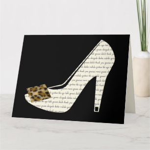 Mehrsprachig Vielen Dank Leopard Print Showcard Dankeskarte