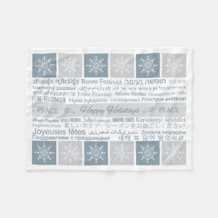 Mehrsprachige Fleece "Happy Holidays"