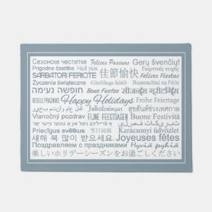 Mehrsprachige Fußmatte "Happy Holidays"