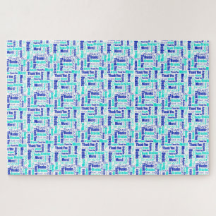 Mehrsprachige Typografie Danke Blues