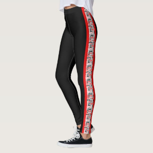 Mehrsprachiger Dank für Typografie Vertikale Strei Leggings