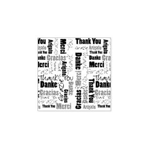 Mehrsprachiger Dank Typografie Word Cloud Gummistempel