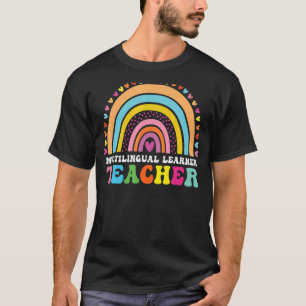 Mehrsprachiger Lerner Leopard Rainbow Multi T-Shirt