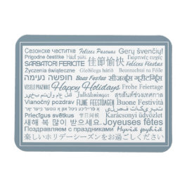 Mehrsprachiger Magnet "Happy Holidays"