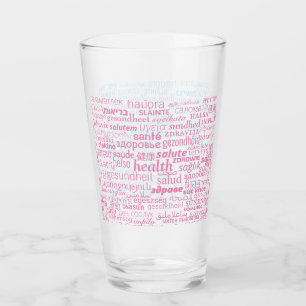 Mehrsprachiges Health Text Glass - Farbe auswählen Glas