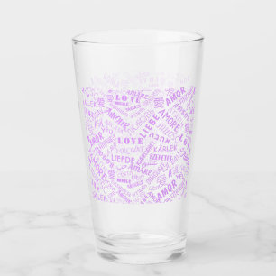 Mehrsprachiges Textglas - Liebe auswählen Glas