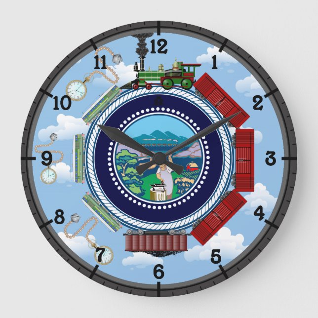 Mehrzug-Lokomotive Große Wanduhr (Vorderseite)