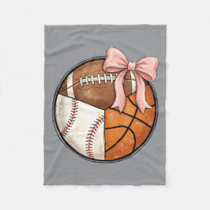 Mehrzweckball Rosa Schleife Baseball Football Fleecedecke