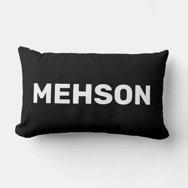‚MEHSON‘ | Jungfrau Islands Slang, Black Lendenkissen (Vorderseite)