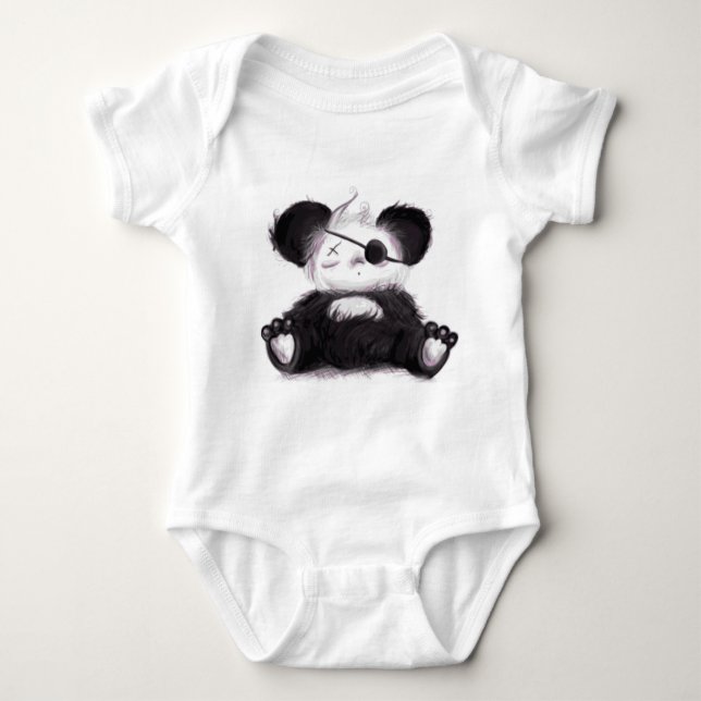 Mei Mei Panda-Pirat Baby Strampler (Vorderseite)