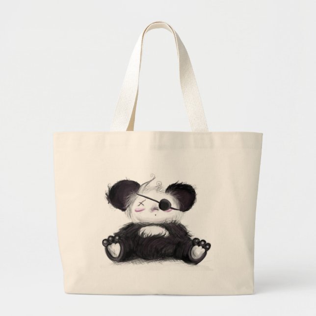 Mei Mei Panda-Pirat Jumbo Stoffbeutel (Vorne)