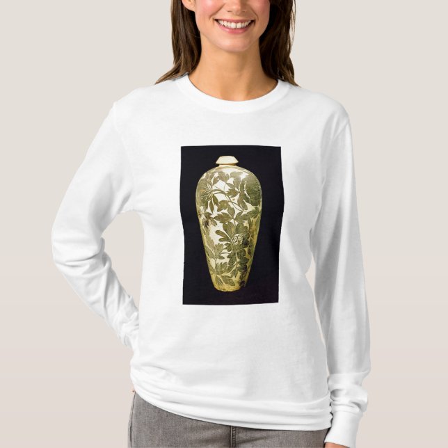 Mei P'ing Vase mit einer schwarzen T-Shirt (Vorderseite)