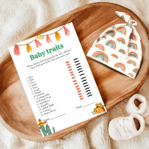 Meican Tacos Baby trait Baby Duschgame Card Einladung