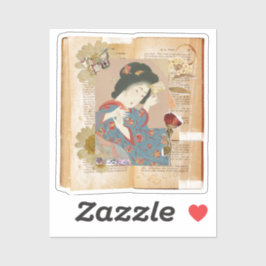 Meiji Era Beauty: Ukiyo-e – Traditional Japanese Aufkleber