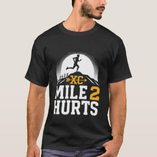 Meile 2 schmerzt lustiger Cross-Country-Lauf T-Shirt