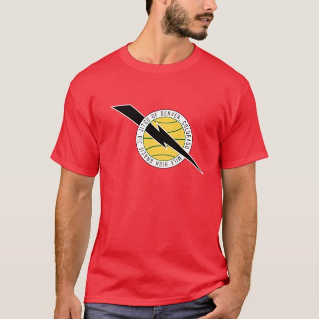Meile hohe Gracie Jiu Jitsu Guanabara Flagge T-Shirt (Vorderseite)