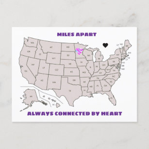 Meilen außer Minnesota zu jeder Staat Postkarte