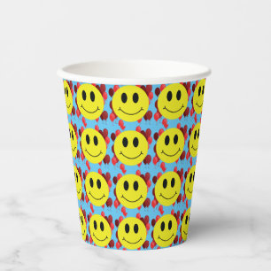 Meilen klassischer Grin Faces Pappbecher
