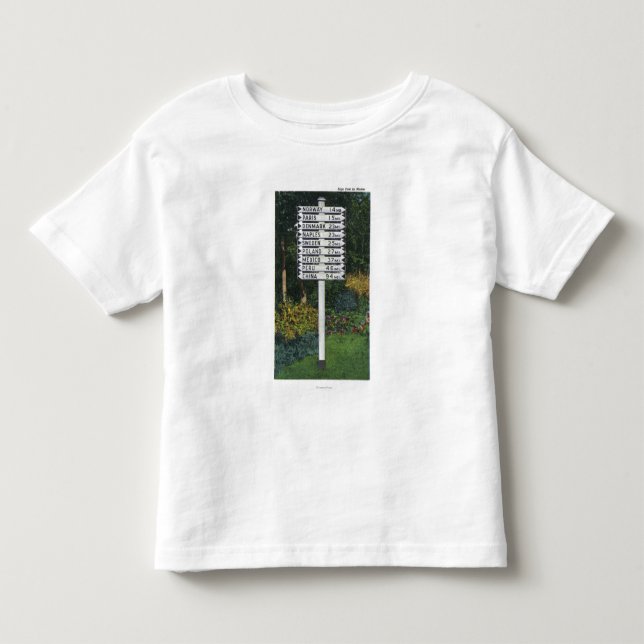 Meilen-Markierungs-Wegweiser Kleinkind T-shirt (Vorderseite)