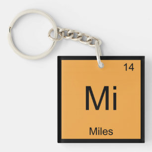 Meilen Name Chemie Element Periodensystem Schlüsselanhänger