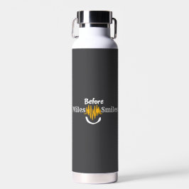 Meilen vor dem Lächeln - Funny Running & Fitness Trinkflasche