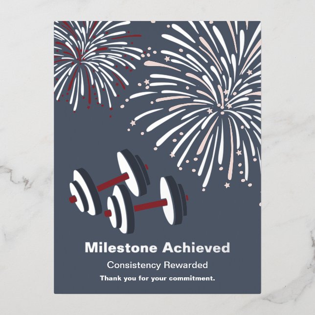 Meilenstein Danke für Ihr Engagement Postkarte (Vorderseite)