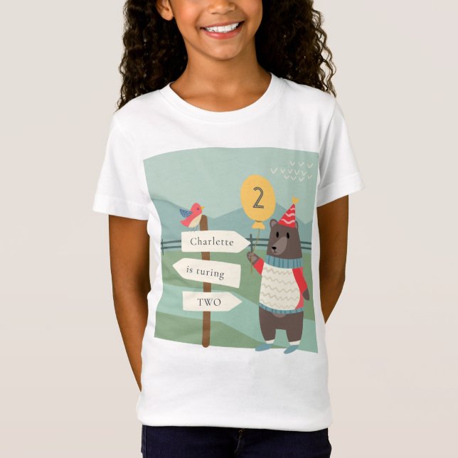 Meilenstein des niedlichen Vogelbären jedes Lebens T-Shirt (Vorderseite)
