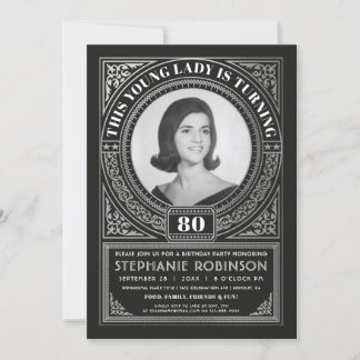 Meilenstein Einladung zum Geburtstag Foto Silberta