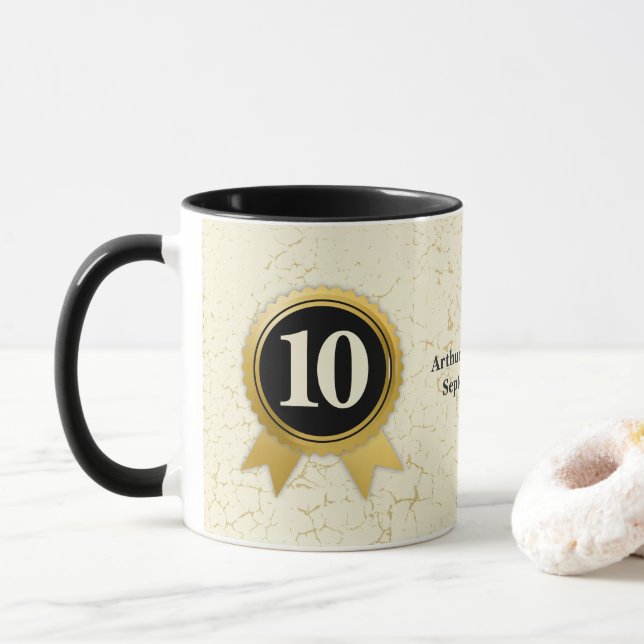 Meilenstein für kundenspezifische Mitarbeiterinnen Tasse (Mit Donut)